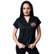 Dragstrip Kustom. Women`s Diner Shirt Doing it for the Devil Tattoo Parlour Black